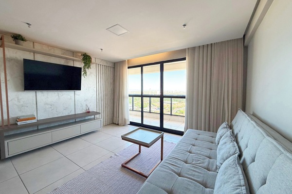 Premium Apartment | Living area | 50-inch Smart TV with digital channels