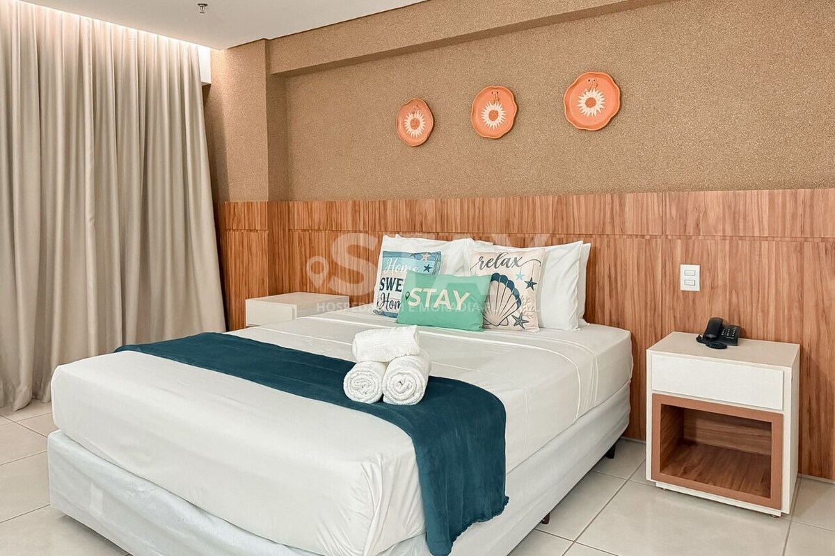 1 غرفة نوم ومساحة عمل للكمبيوتر المحمول وستائر تعتيم وواي فاي مجانًا