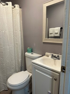 Comfort Double Room | Bathroom | Free toiletries, towels, soap, toilet paper