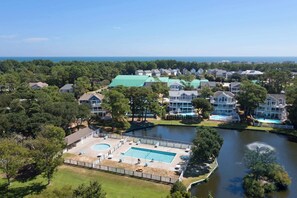 Exterior - 4min Walk to Beach with Resort Pool, Gym, Hot Tub (Corolla)