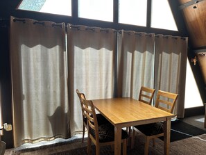 Dining - Cozy A-Frame cabin in Hayward on Chippewa Flowage, sleeps 6, RV electrical (Hayward)