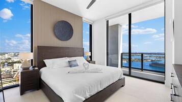 Luxury Apartment, 3 Bedrooms, Ocean View | Premium bedding, blackout curtains, iron/ironing board, free WiFi
