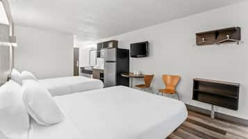 Standard Room, 2 Queen Beds, Non Smoking, Kitchenette | Free WiFi, bed sheets