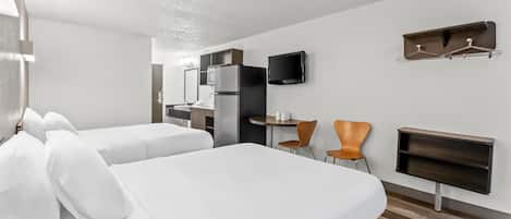 Standaard kamer, 2 queensize bedden, niet-roken, kitchenette | Gratis wifi, beddengoed