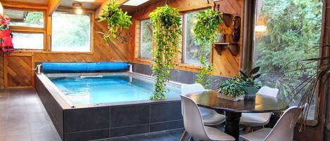 Indoor pool, a heated pool
