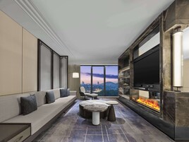 Presidential Suite, 1 King Bed | Living area | TV
