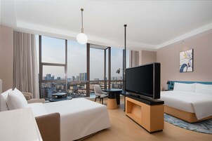 Deluxe Room, 1 King Bed | Living area | LCD TV