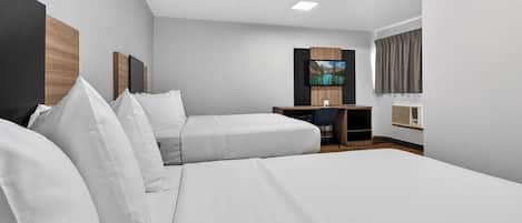 標準客房, 2 張標準雙人床, 非吸煙房 | 書桌、遮光窗簾/窗簾、床單