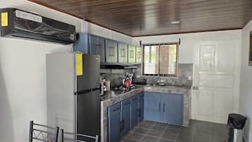 Fridge, microwave, coffee/tea maker, electric kettle