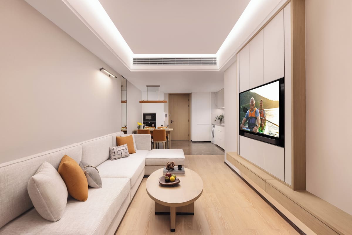 Deluxe Apartment, 2 Bedrooms | Living room