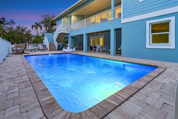 A heated pool