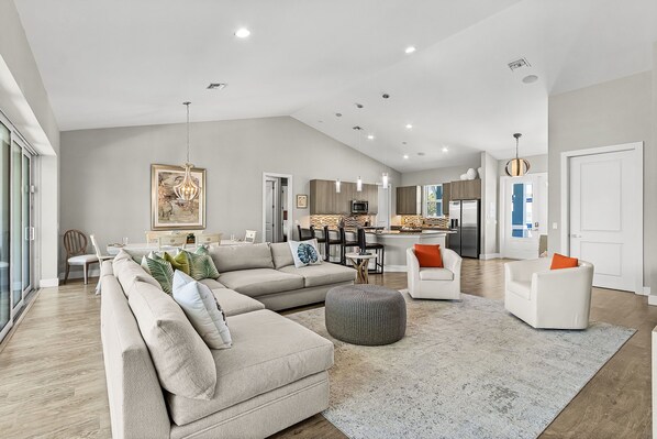 Smart TV, foosball, table tennis, stereo