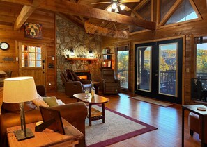 Smart TV, fireplace, video games, table football