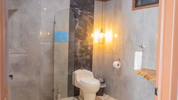 Serviettes fournies, savon, papier toilette