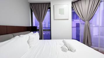 Apartment, 3 Bedrooms | 3 bilik tidur, seterika/papan seterika, Wi-fi percuma, cadar katil