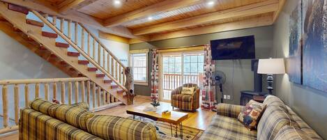 Televisión, chimenea