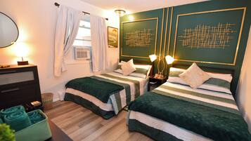 4 habitaciones, escritorio, tabla de planchar con plancha y wifi gratis