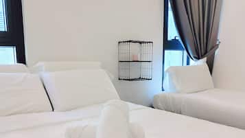 Apartment, 2 Bedrooms | 2 bilik tidur, seterika/papan seterika, Wi-fi percuma, cadar katil