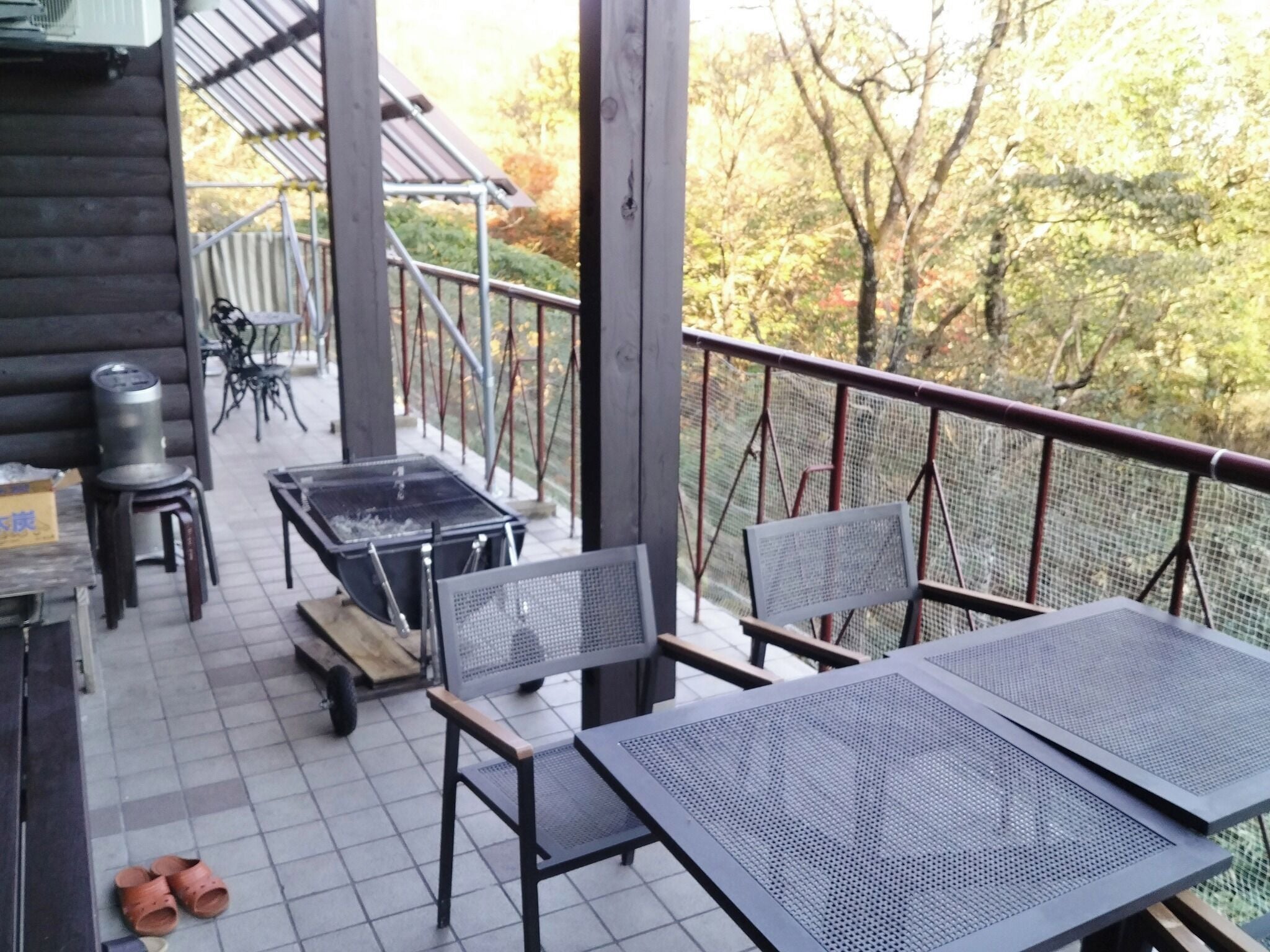 屋外ダイニングエリア