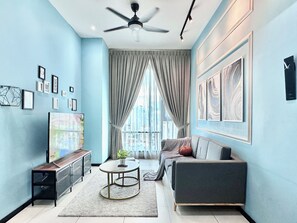 Apartment, 3 Bedrooms | Living area