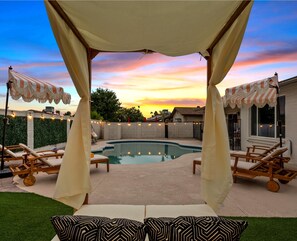 Outdoor pool, a heated pool