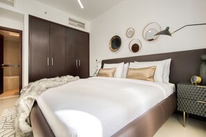 Appartement Deluxe | 1 chambre, coffres-forts dans les chambres, rideaux occultants