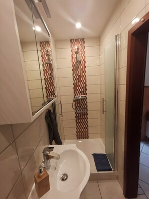 Buồng tắm vòi sen, máy sấy tóc 