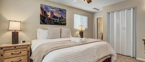 4 bedrooms, iron/ironing board, travel cot, WiFi