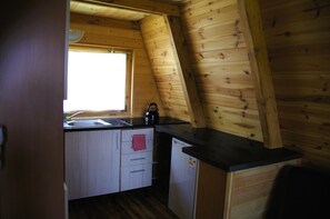 Fridge, electric kettle