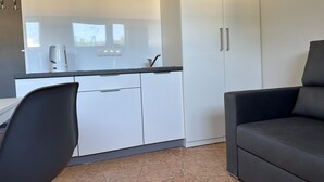 Cuisine privée | Réfrigérateur, four à micro-ondes, bouilloire électrique, grille-pain