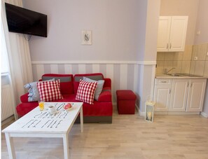 Classic-Apartment, 1 Schlafzimmer | Wohnzimmer