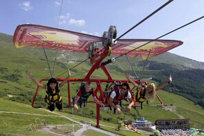 View from property - Cosy, Modern Canadian Wooden Chalet (Ladis)