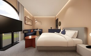 Rideaux occultants, chambres insonorisées, fer et planche à repasser