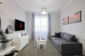 Apartment, 1 Bedroom, City View | Living room - Colosseo-san Giovanni, New Apartment Wi-fi & A-C (Rome)
