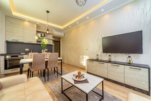 Family Apartment, Balcony, Pool View | In-room dining - Luxury Apartments Queen (Petrovac)