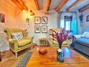 TV, fireplace, books - Can Padró  (Breda)