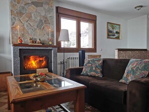 TV connectée, cheminée