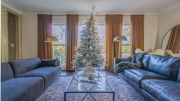 TV, fireplace, offices