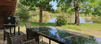 Rural 2 bedroom fully equiped Chalet, 1 of 2, by lake near Chaillac sleeps max 6