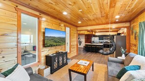 TV, fireplace, video games, table football - AmazingAdvLodge: MtnView*Indoor*Pool*Pet-Friendly*Theater*Game Room*Wifi*Hot Tub (Sevierville)