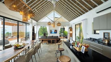 3 Bedroom Premium Sea View Pool Villa | Living area | 50-inch Smart TV with digital channels, Netflix, streaming services