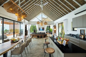 3 Bedroom Premium Sea View Pool Villa | Living area | 50-inch Smart TV with digital channels, Netflix, streaming services