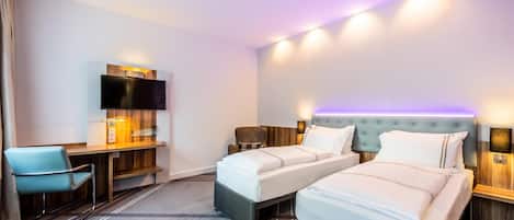 Habitación estándar con 2 camas individuales | Insonorización, wifi gratis y ropa de cama
