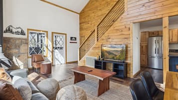 Mökki, 2 makuuhuonetta | Oleskelualue | Älytelevisio