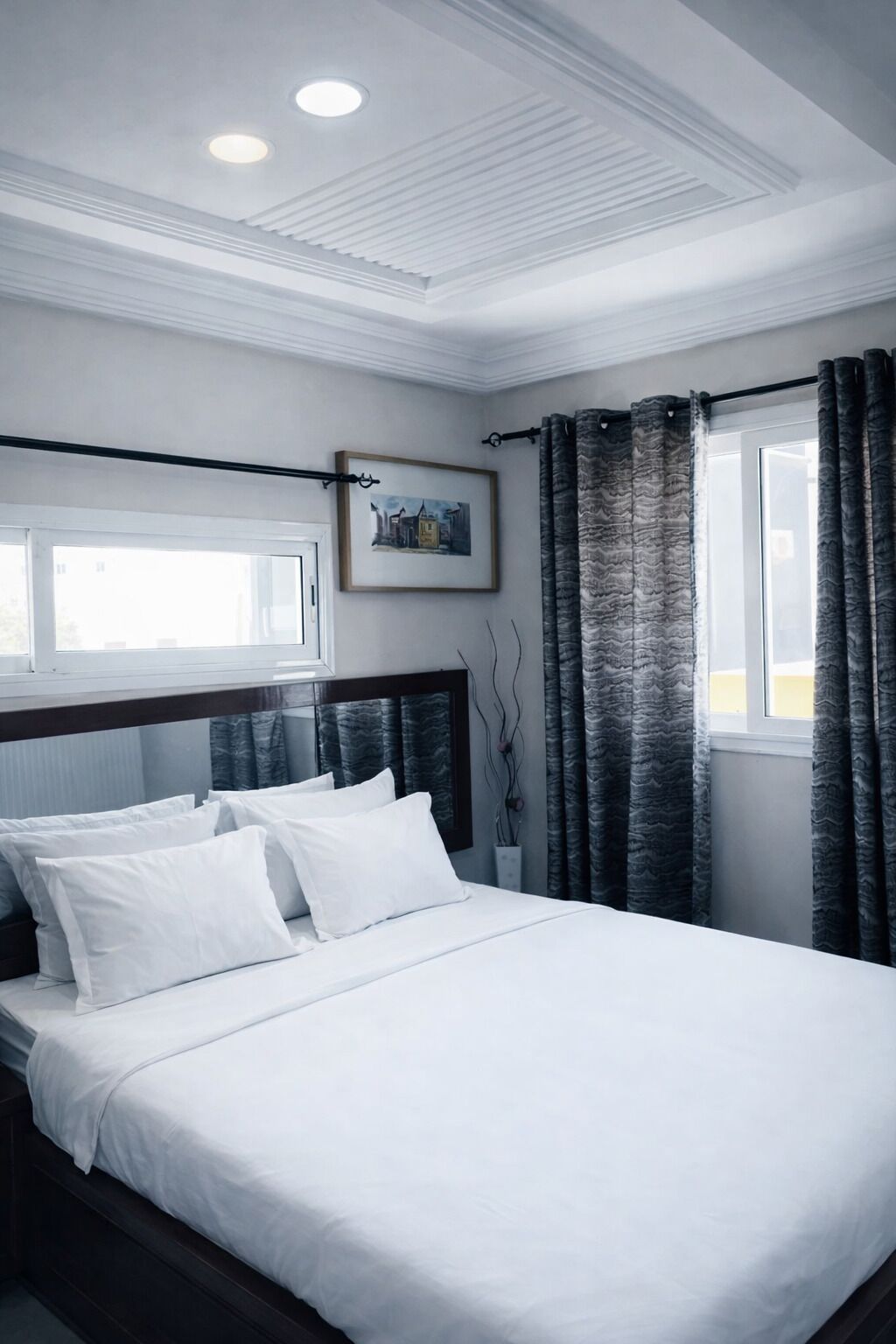 Phòng đơn cơ bản | Bộ trải giường bằng vải Frette của Ý, bộ đồ giường cao cấp 