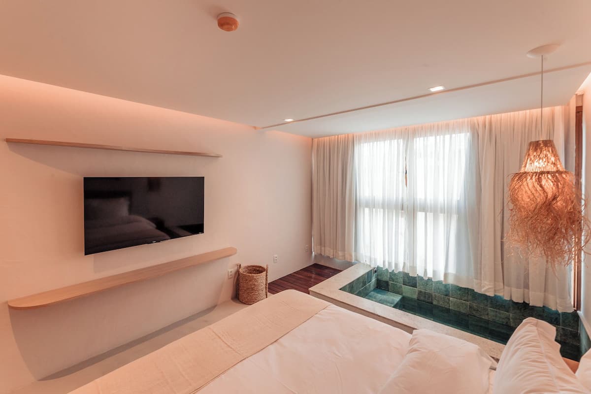 Suite, Nichtraucher, eigener Pool | Italienische Bettbezüge von Frette, hochwertige Bettwaren