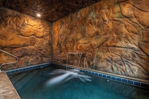 Hillside Horizon's private heated indoor pool - *Pet-friendly 4BD Cabin w/ POOL + Hot Tub!* (Pigeon Forge)