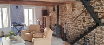 Old restored village house with terrace
