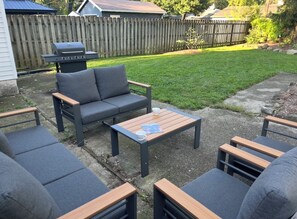Patio Furniture in the private back yard at Rosslyn