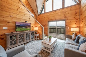 Smart TV, fireplace, foosball